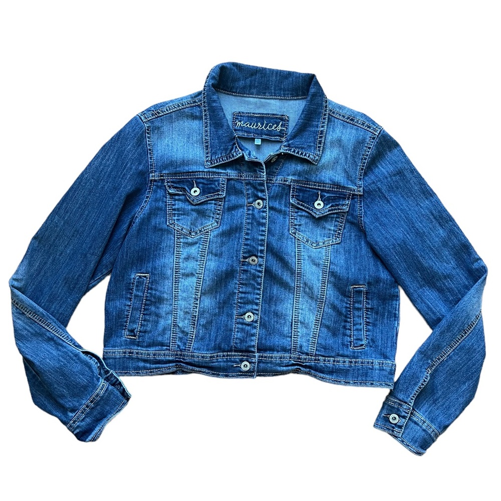 Maurices Blue Denim Long Sleeves Buttons Jean Jacket Women’s Size XL